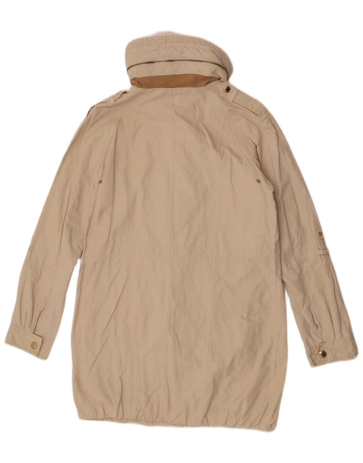Женская парка Massimo Dutti с капюшоном UK 10, маленькая, бежевая