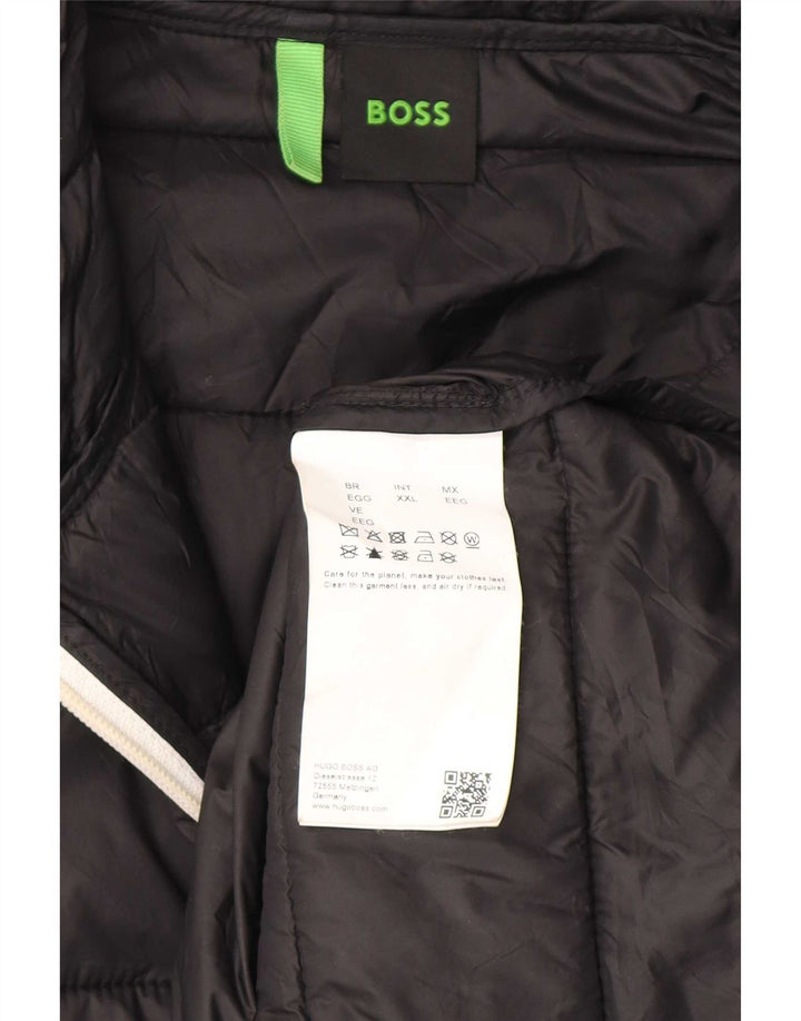 Мужская утепленная куртка с капюшоном Hugo Boss UK 44 2XL Черный Полиамид