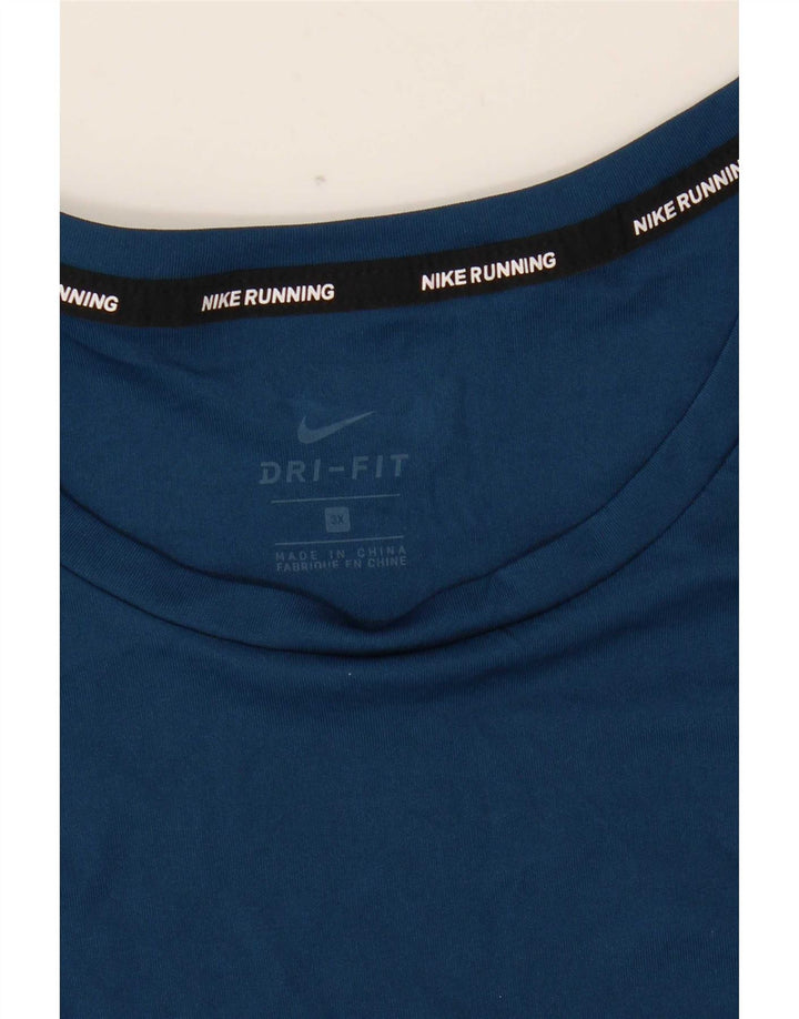 Мужская футболка Nike Dri Fit 3XL темно-синяя