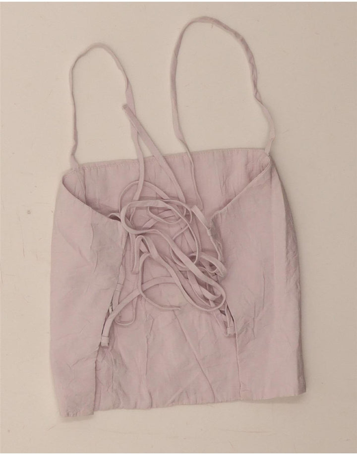 Женский укороченный корсет Zara UK 8, маленький фиолетовый модал