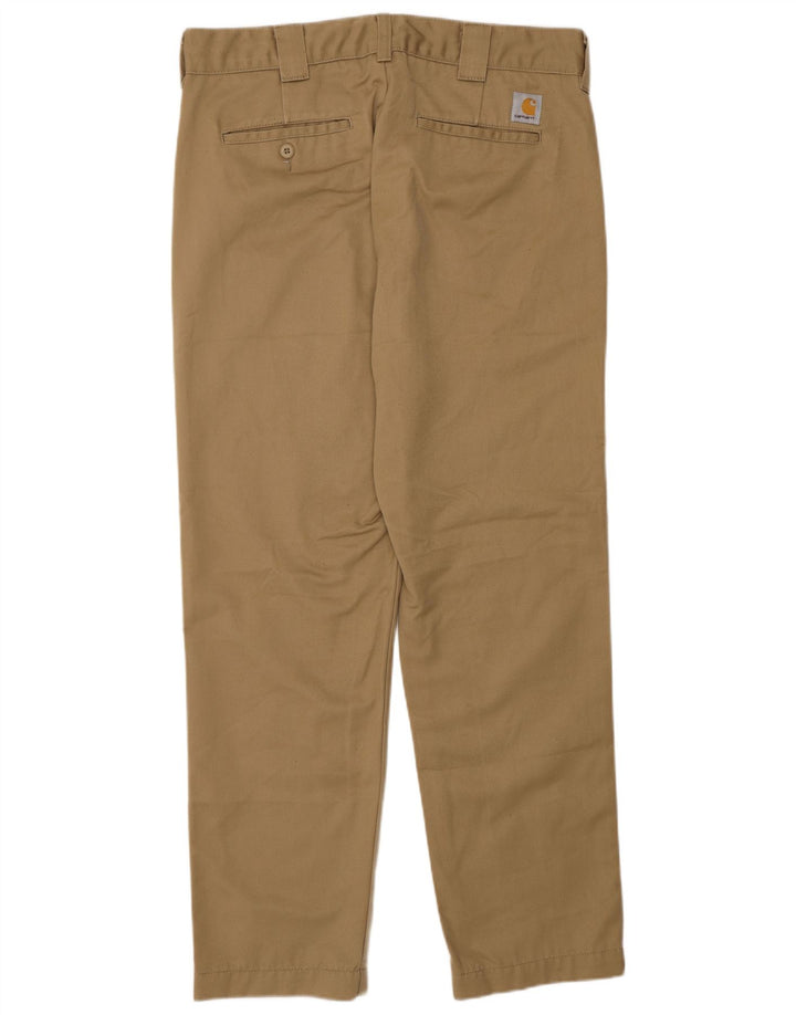 Мужские брюки-чиносы Carhartt W32 L30 бежевого цвета из полиэстера