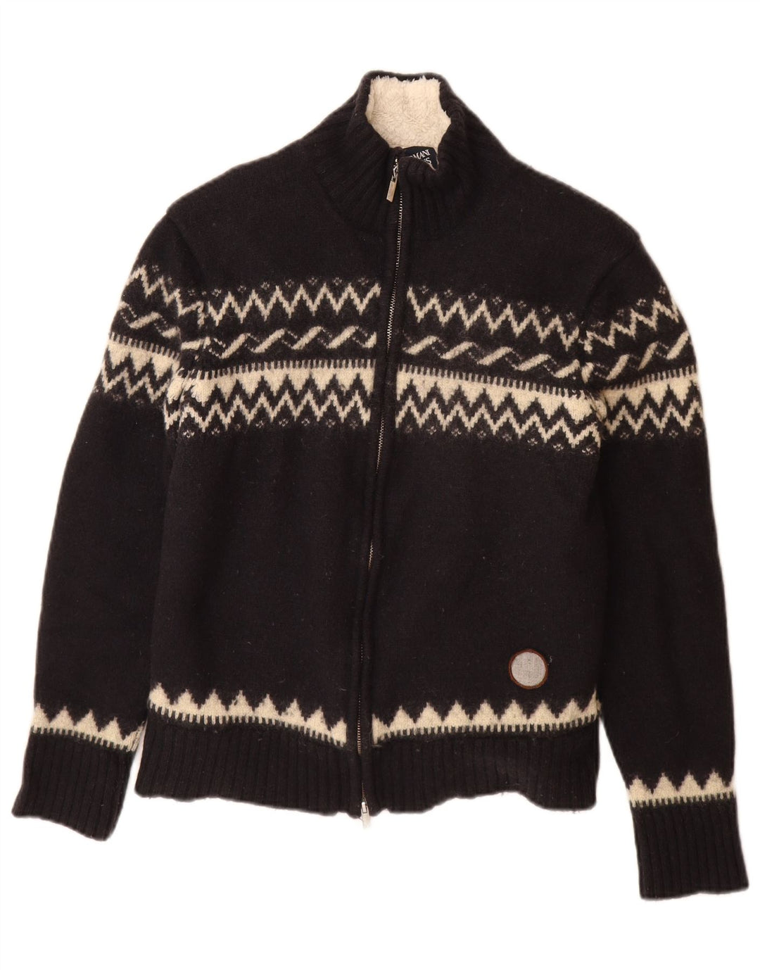 Женский кардиган Armani Jeans UK 12 Medium Navy Blue Fair Isle