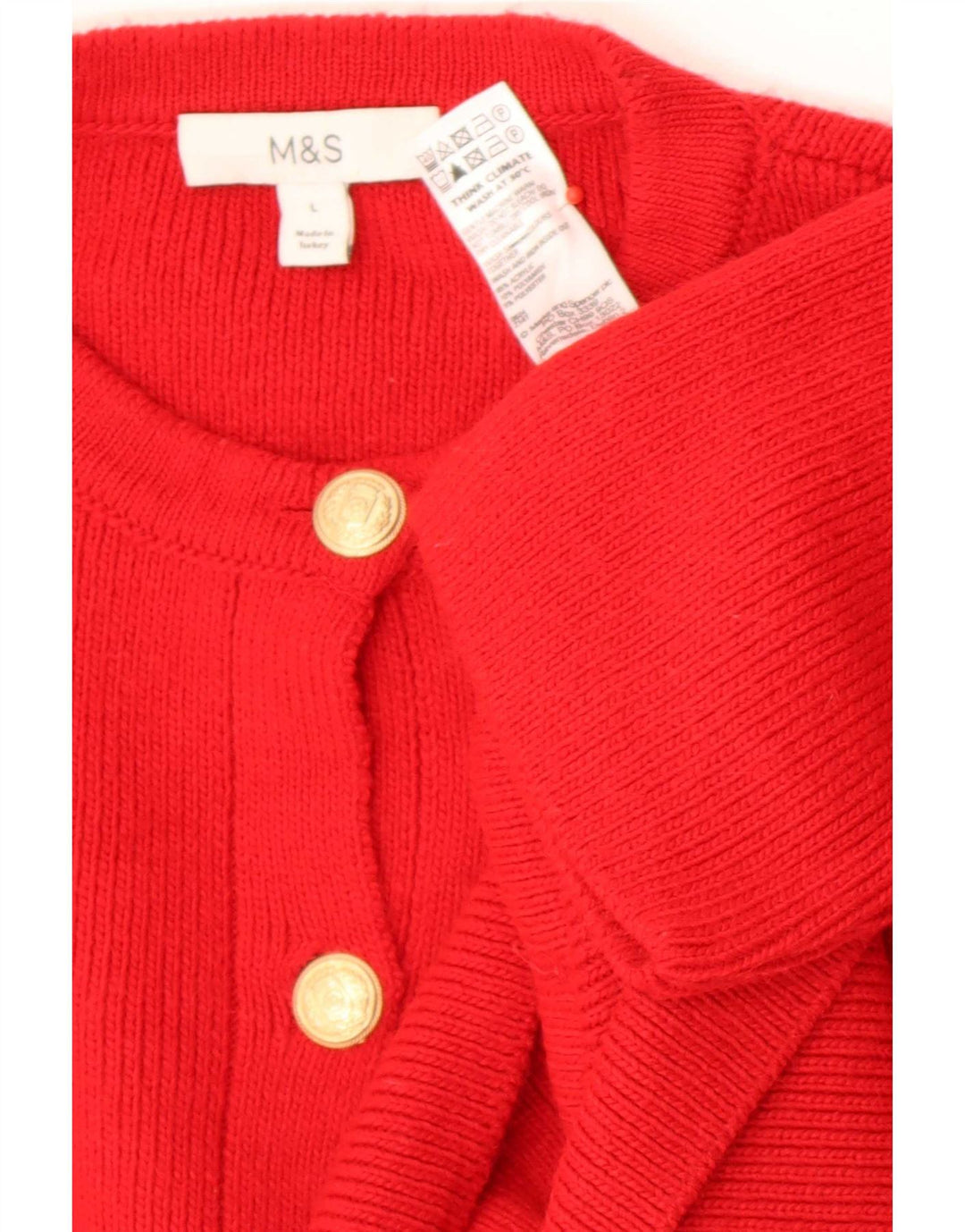Женский свободный кардиган Marks & Spencer UK 16, большой красный акрил