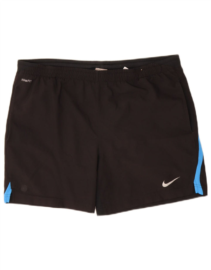 Спортивные шорты Nike для мальчиков 13–14 лет XL, черный полиэстер с цветными блоками