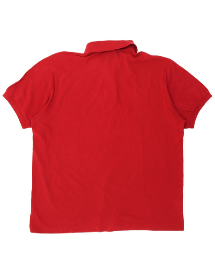 Мужская рубашка-поло Lacoste, размер 7, 2XL, красный хлопок
