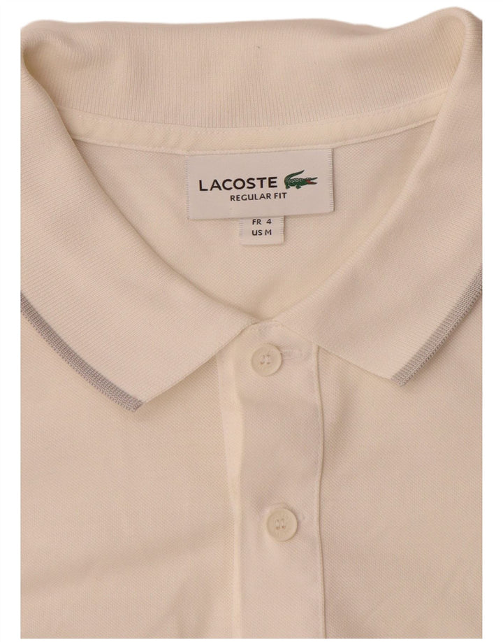 Мужская рубашка-поло стандартного кроя Lacoste, размер 4, средний белый