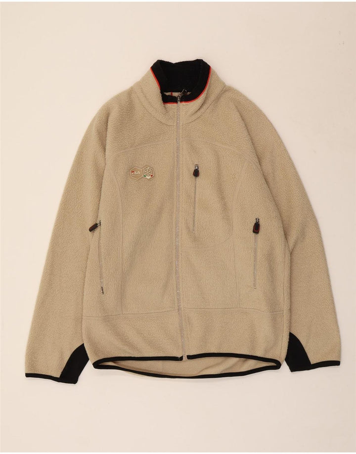 Мужская флисовая куртка Fila UK 38 Medium Beige Colourblock