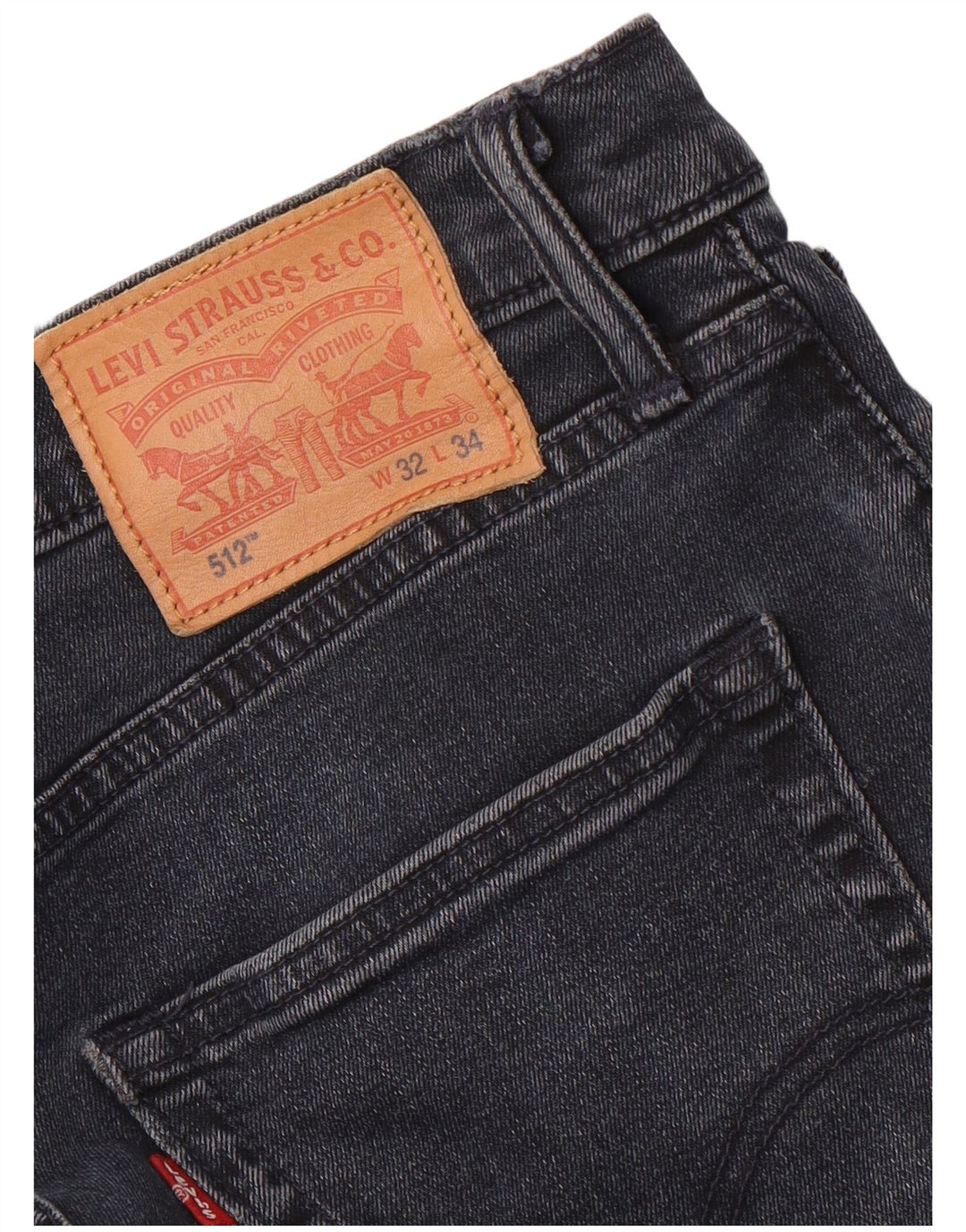 Мужские зауженные джинсы Levi's 512 W32 L29 Серые