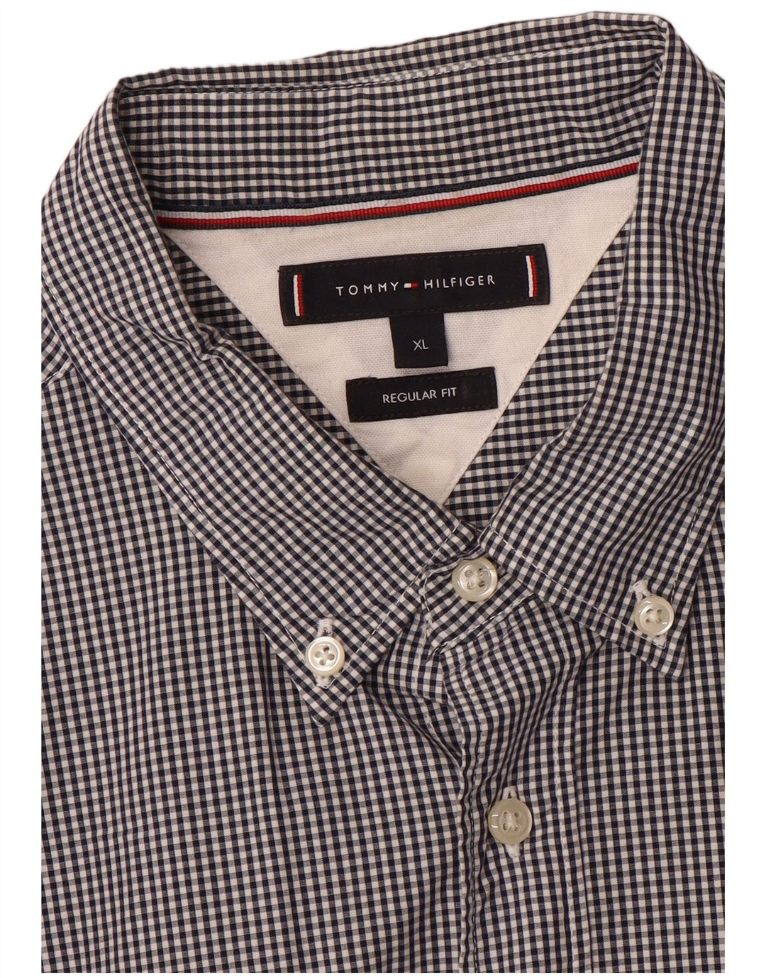 TOMMY HILFIGER Мужская рубашка стандартного кроя XL серая в клетку