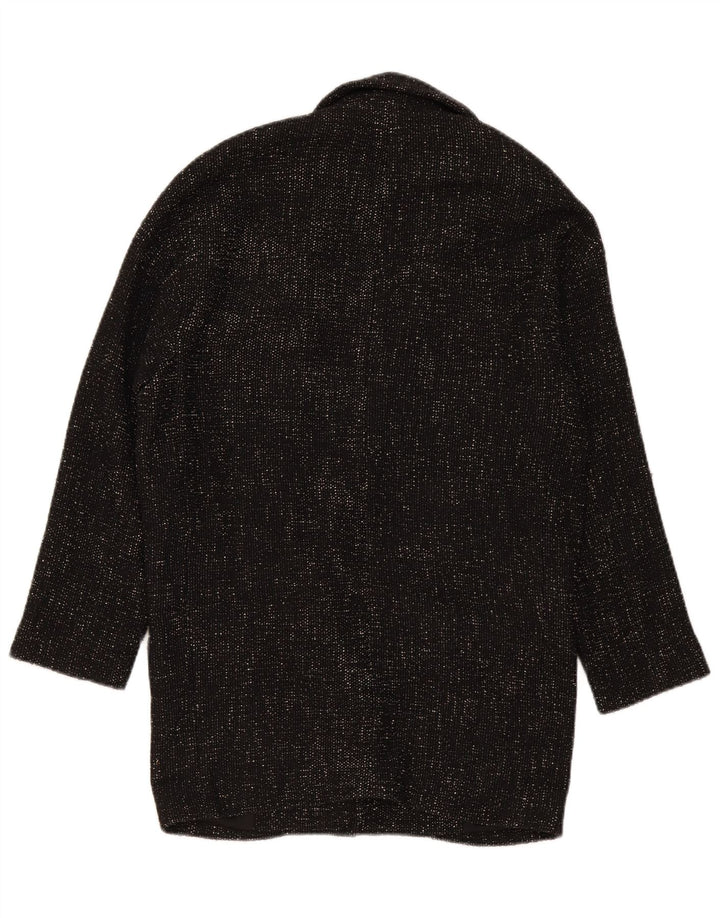 Женское двубортное пальто оверсайз Zara UK 6 XS, черный полиэстер