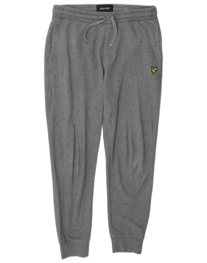 Мужские спортивные брюки Lyle & Scott, джоггеры среднего серого цвета, хлопок