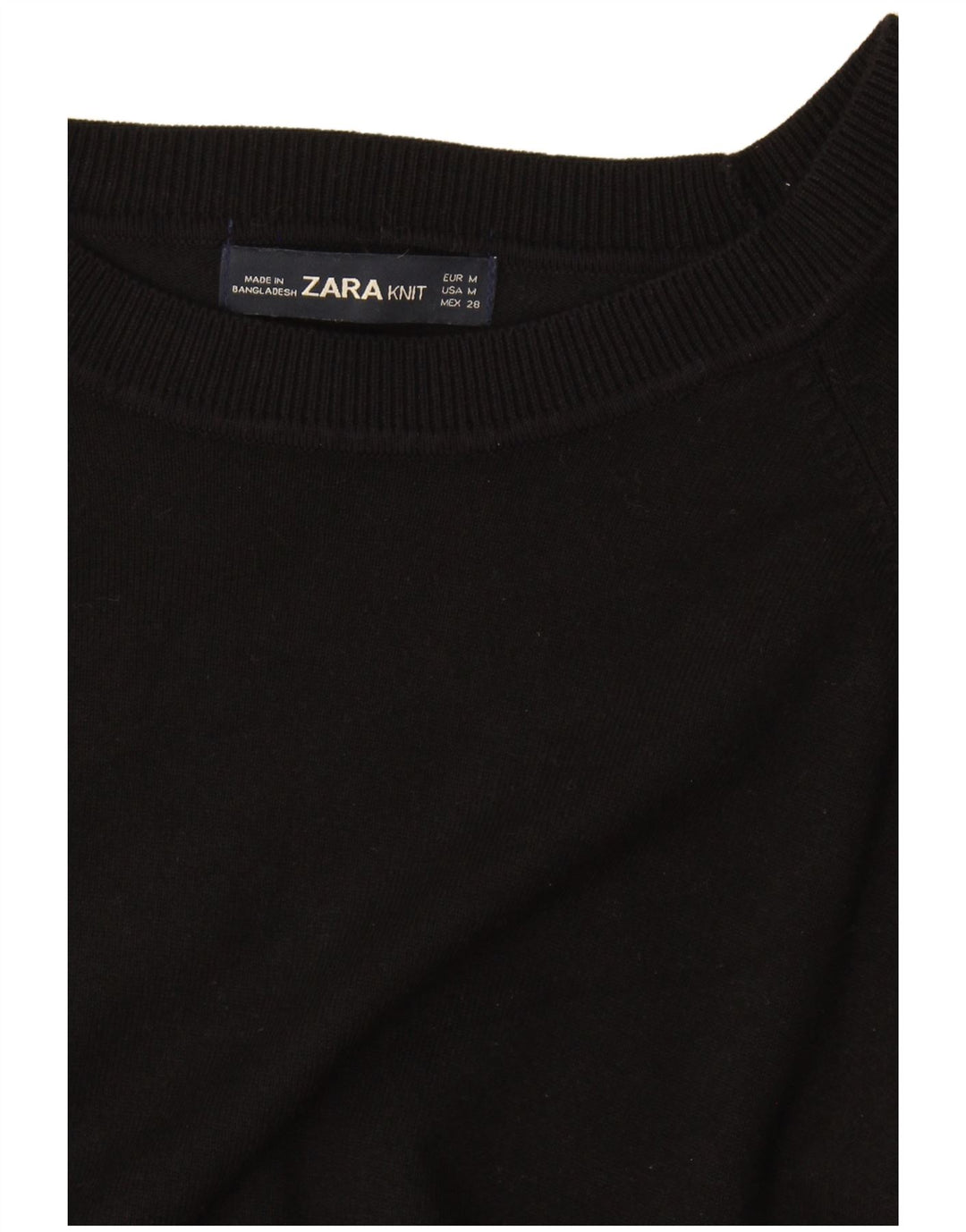 Женский свободный джемпер с вырезом «лодочка» Zara UK 14, средний черный