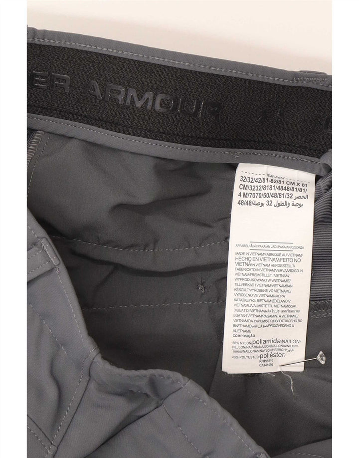 Мужские прямые брюки чинос Under Armour W32 L32 серые из полиамида