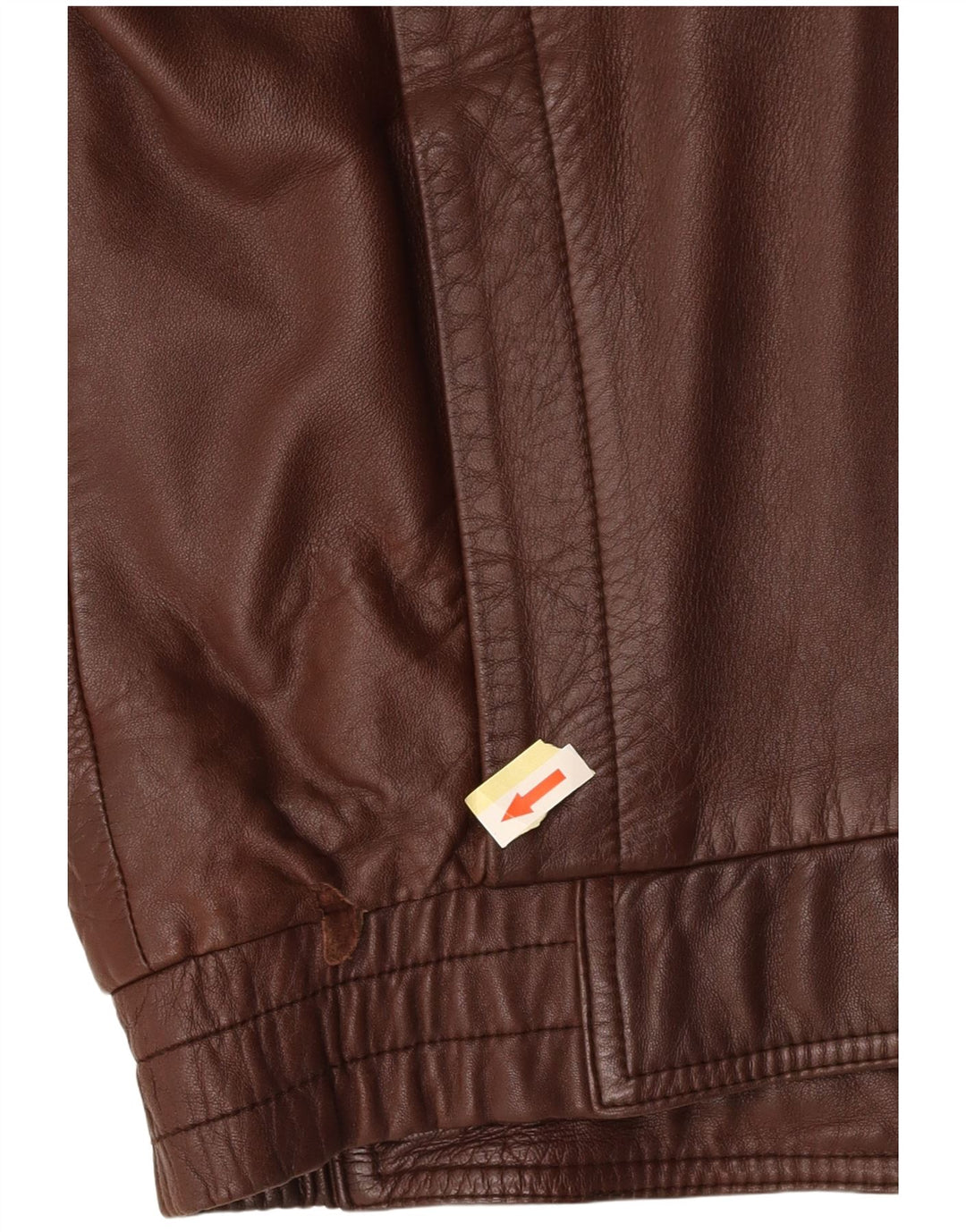 NOBLE Мужская кожаная куртка свободного кроя EU 44 XS Коричневая кожа