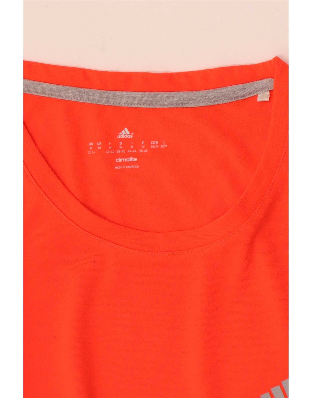 Женская футболка Adidas Climalite Top UK 12/14 Средний оранжевый