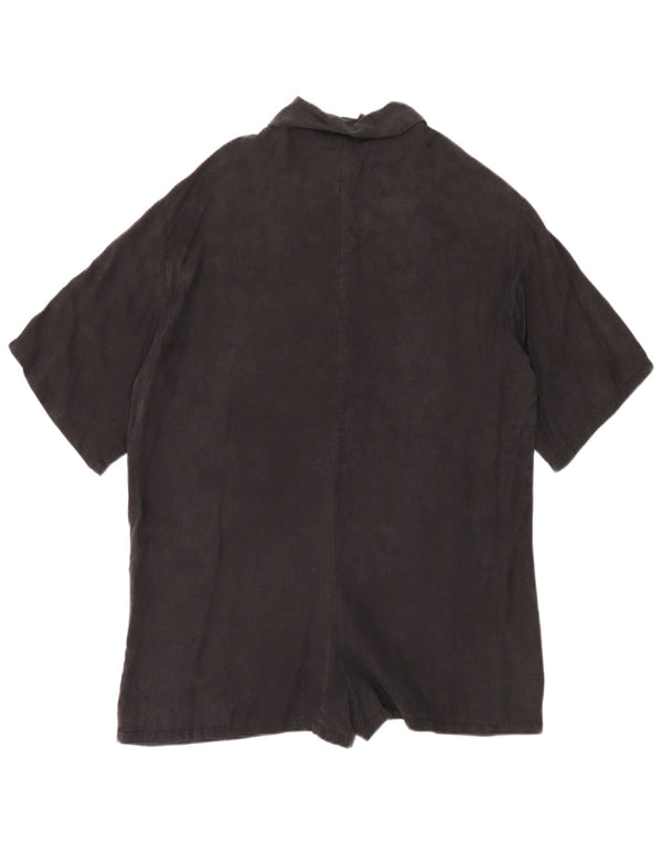 Zara Womens Oversized Playsuit UK 10 Small Black