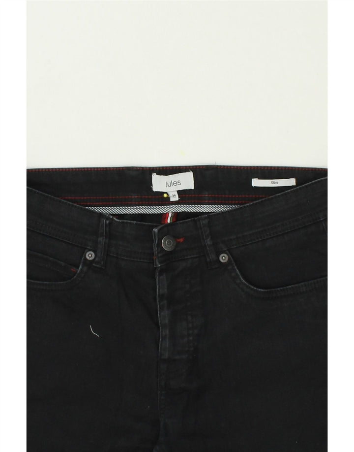 JULES Womens Slim Jeans EU 38 Medium W30 L30  Black Cotton Vintage Jules and Second-Hand Jules from Messina Hembry 