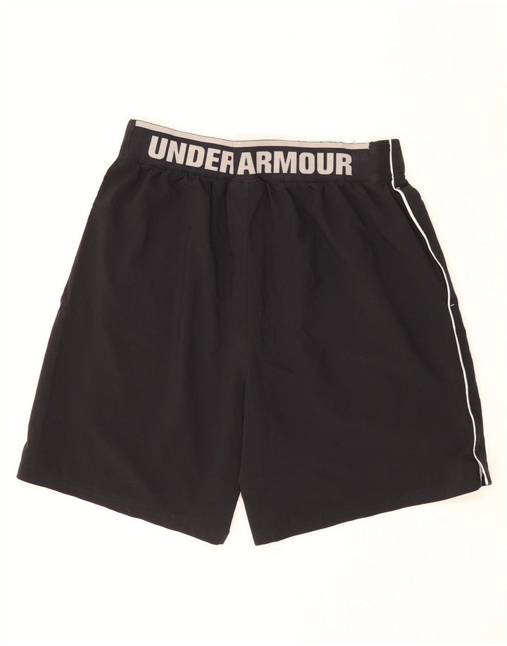 Мужские спортивные шорты с графическим рисунком Under Armour, большие черные полиэстер с цветными блоками