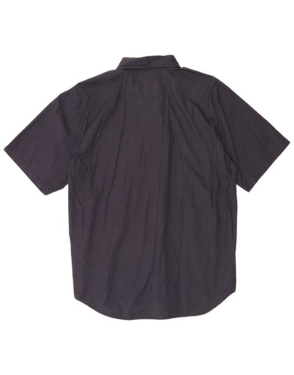 Мужская рубашка Wrangler с коротким рукавом 2XL темно-синяя, хлопок