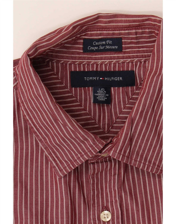 Мужская рубашка индивидуального кроя Tommy Hilfiger, большая красная полоска