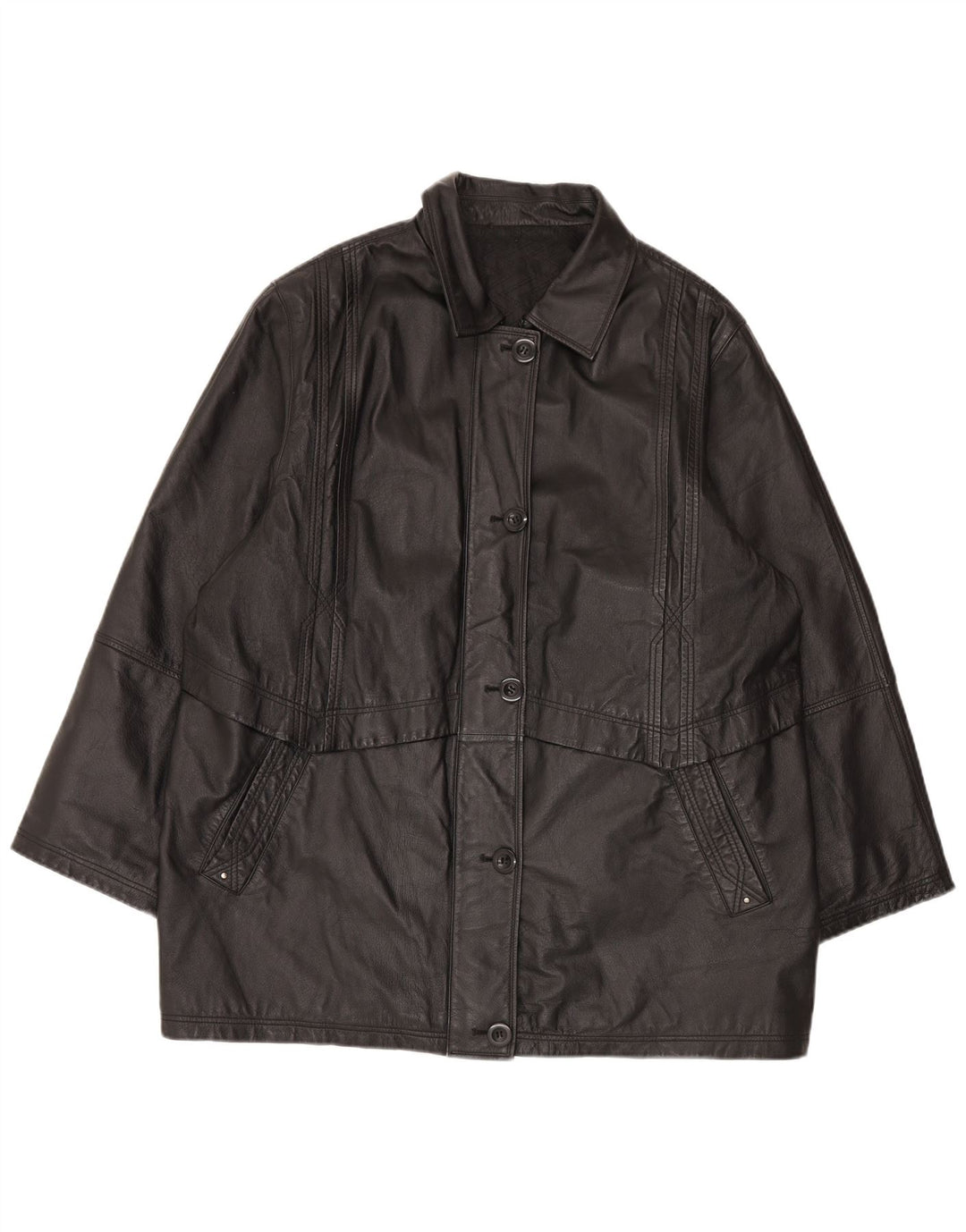 Мужская кожаная куртка Canda IT 52 XL черная кожа