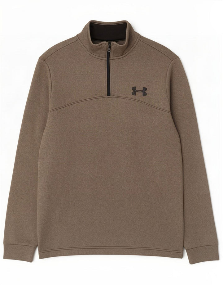 Мужской свитер с воротником на молнии Under Armour, маленький серый