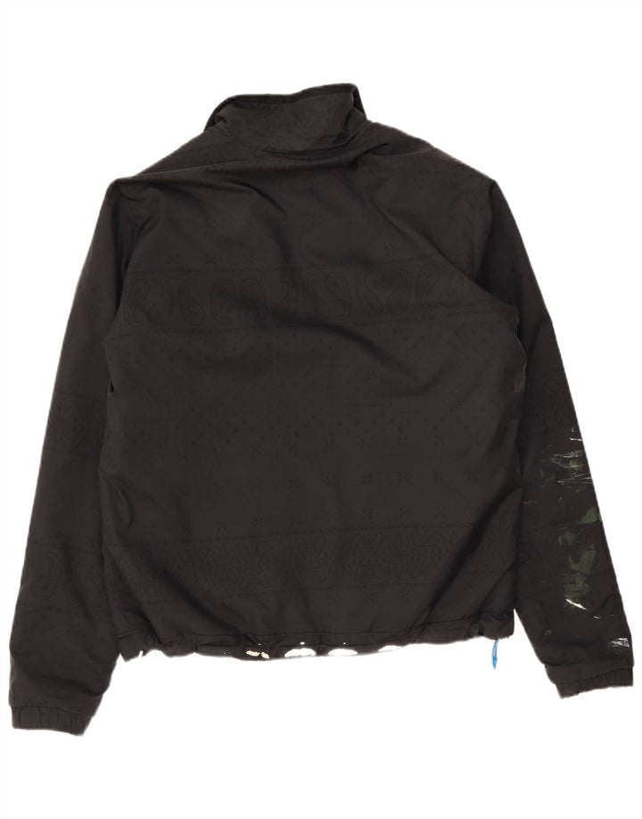 Мужская двусторонняя куртка Adidas UK 38, средний черный полиэстер