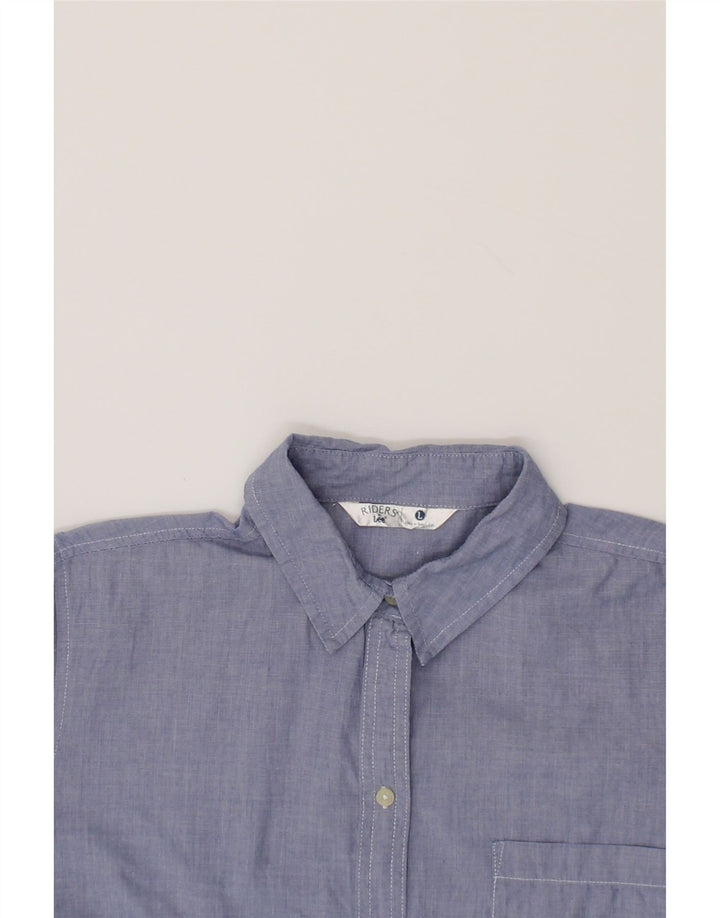 LEE Womens 3/4 Sleeve Shirt UK 16 Large Blue Cotton Vintage Lee and Second-Hand Lee from Messina Hembry 