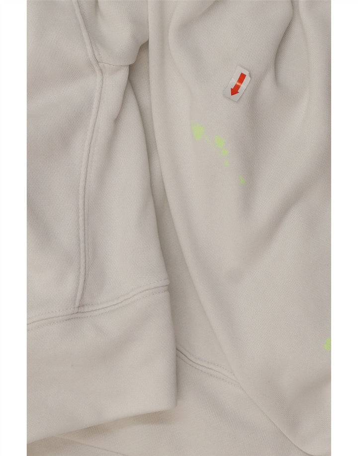 Женский укороченный джемпер с капюшоном ADIDAS UK 10, маленький размер, белый хлопок