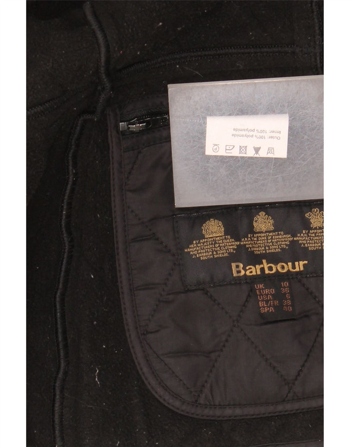 Женская стеганая куртка Barbour UK 10 маленькая черная из полиамида