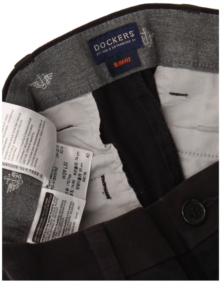 Мужские брюки-чиносы DOCKERS W29 L29, черные, хлопковые