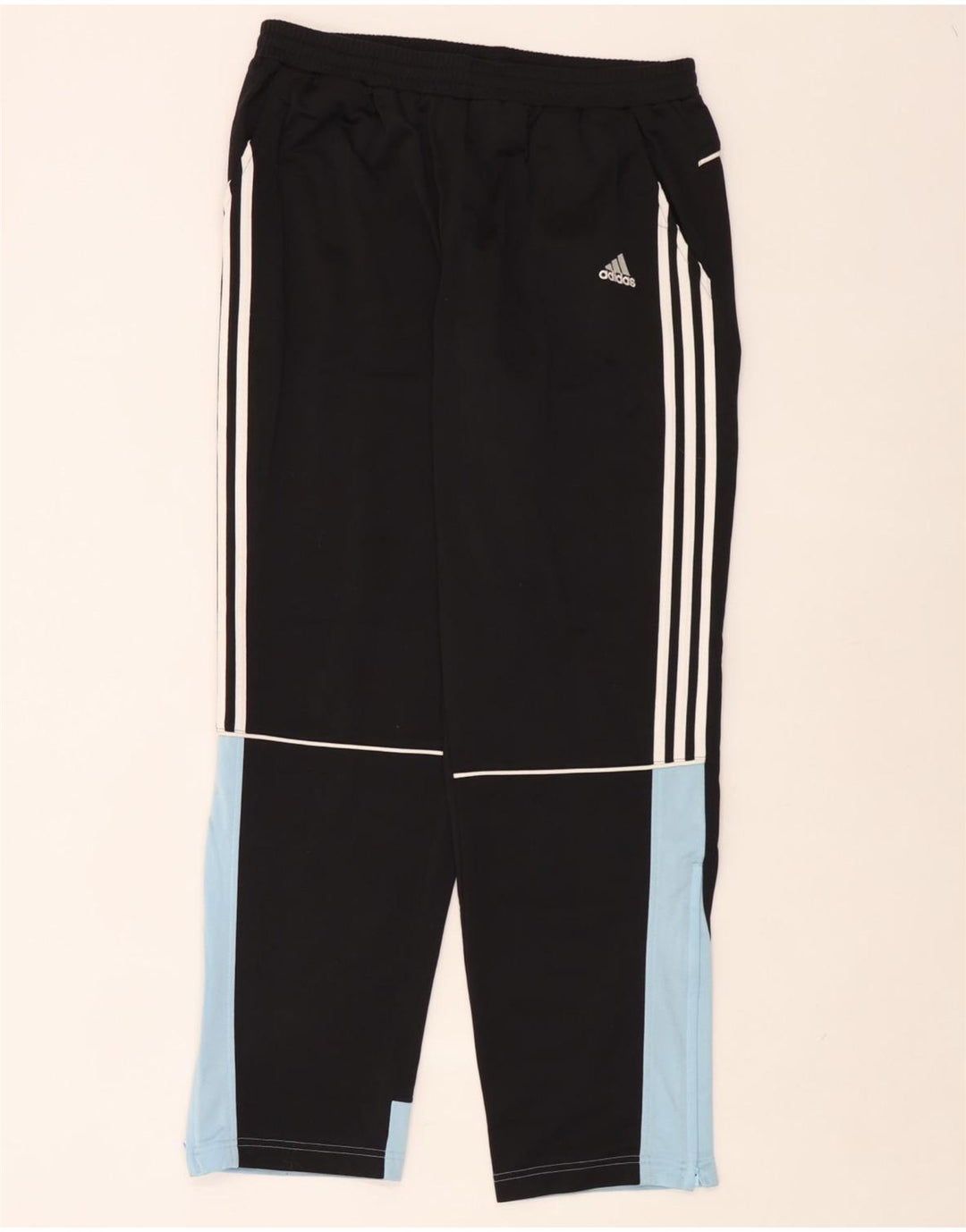 Мужские спортивные брюки Adidas UK 40/42, средний черный полиэстер с цветными блоками