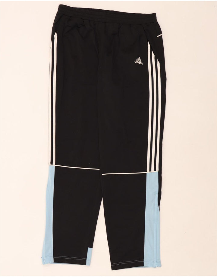 Мужские спортивные брюки Adidas UK 40/42, средний черный полиэстер с цветными блоками