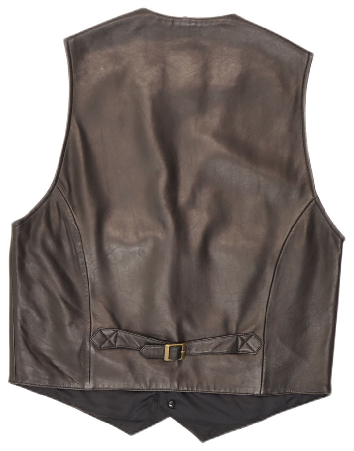 Мужской кожаный жилет Trapper IT 48 Medium Black Leather