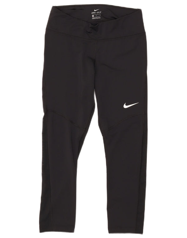Женские леггинсы NIKE Dri Fit UK 12, средний черный полиэстер