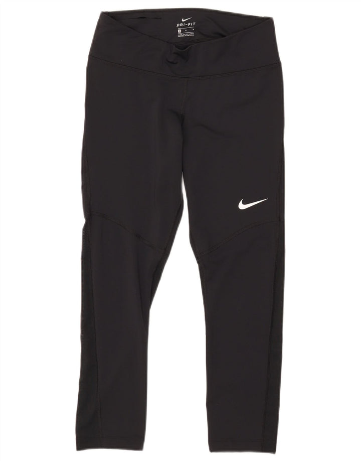 Женские леггинсы NIKE Dri Fit UK 12, средний черный полиэстер