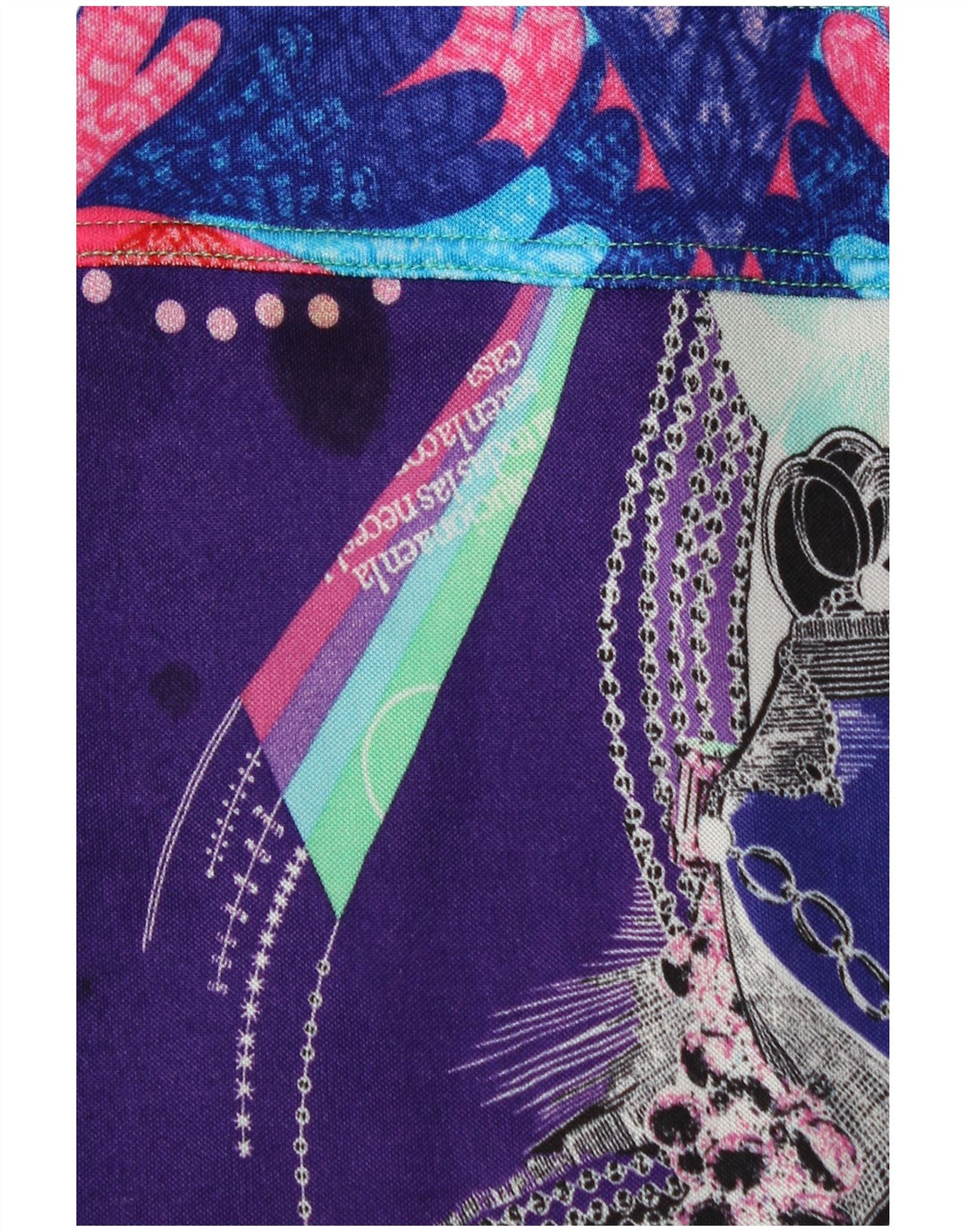 CUSTO BARCELONA Женское платье А-силуэта с абстрактным узором UK 4 XS Фиолетовое