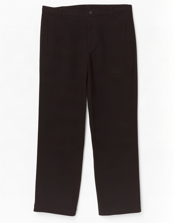 Marks & Spencer Womens Straight Suit Trousers UK 14 Medium W34 L30 Black
