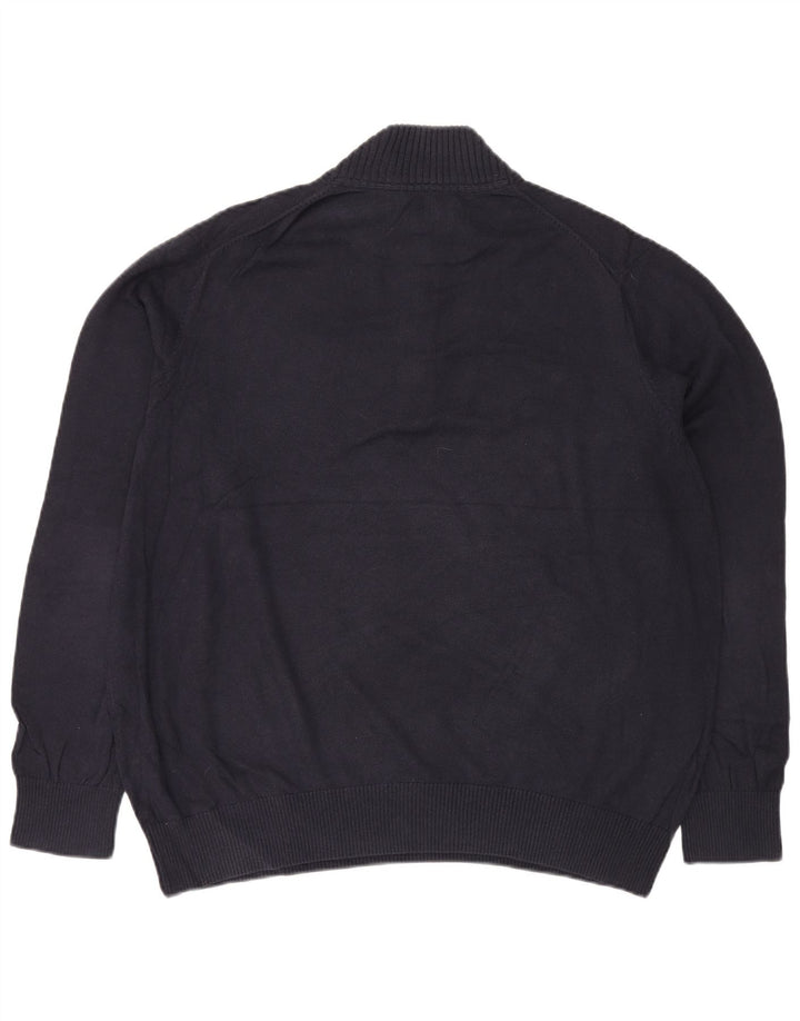 Мужской свитер EDDIE BAUER с воротником на молнии XL, темно-синий, хлопок