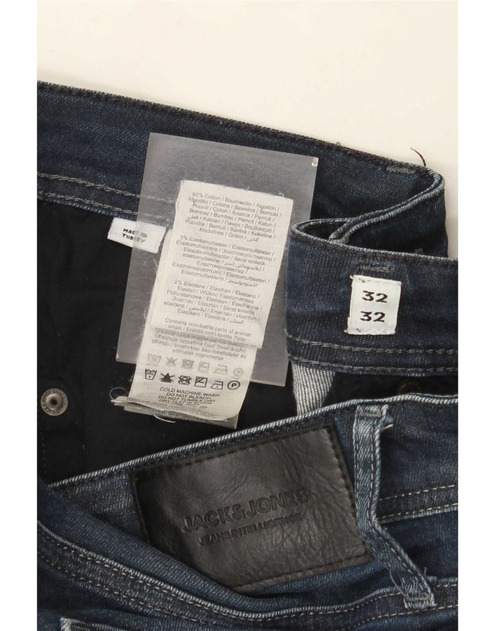 Мужские прямые джинсы Jack & Jones W32 L32 синие, хлопок