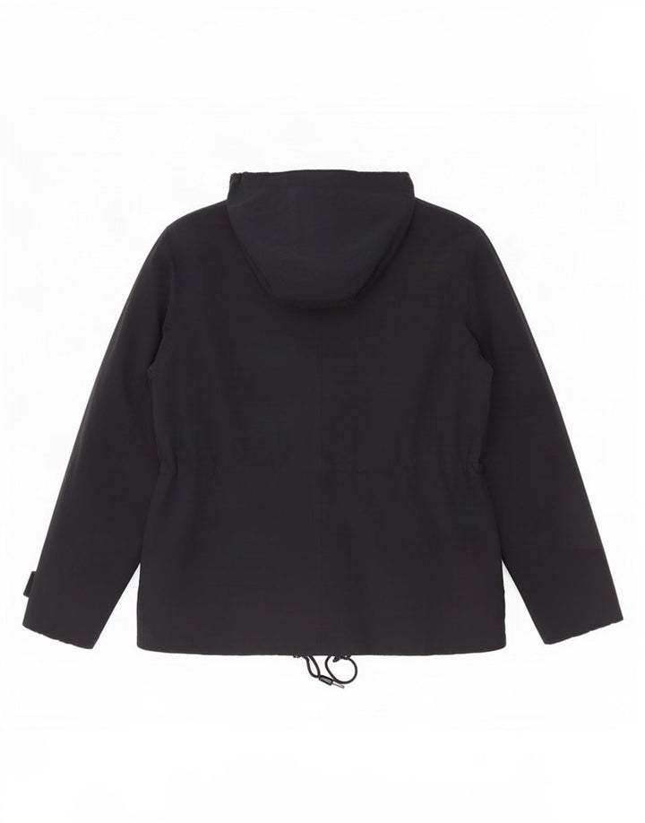 Женская дождевик с капюшоном Marks & Spencer UK 12, средний темно-синий, полиамид