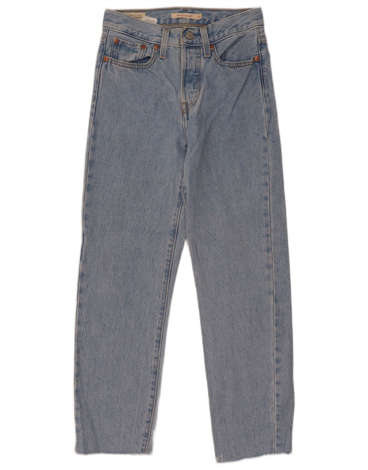 Женские прямые джинсы Levi's на танкетке W24 L28, синий хлопок