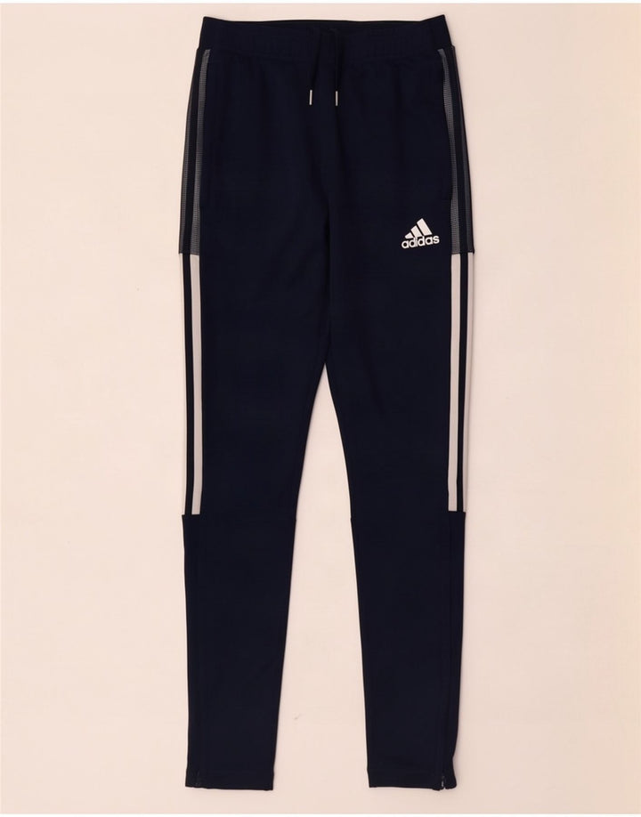 Женские спортивные брюки Adidas UK 10, маленькие, темно-синие, полиэстер