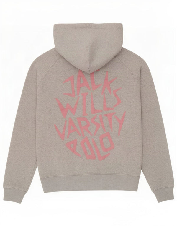 Женский джемпер с капюшоном оверсайз с рисунком Jack Wills UK 10, маленький серый