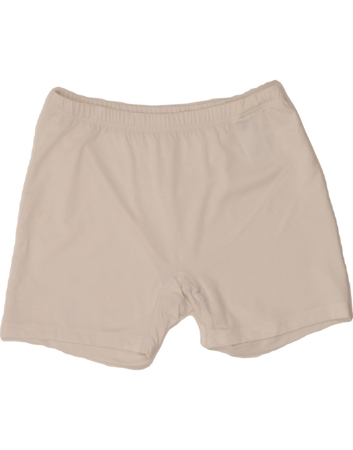 ADIDAS Womens Sport Shorts UK 8 Small  White Polyester Vintage Adidas and Second-Hand Adidas from Messina Hembry 