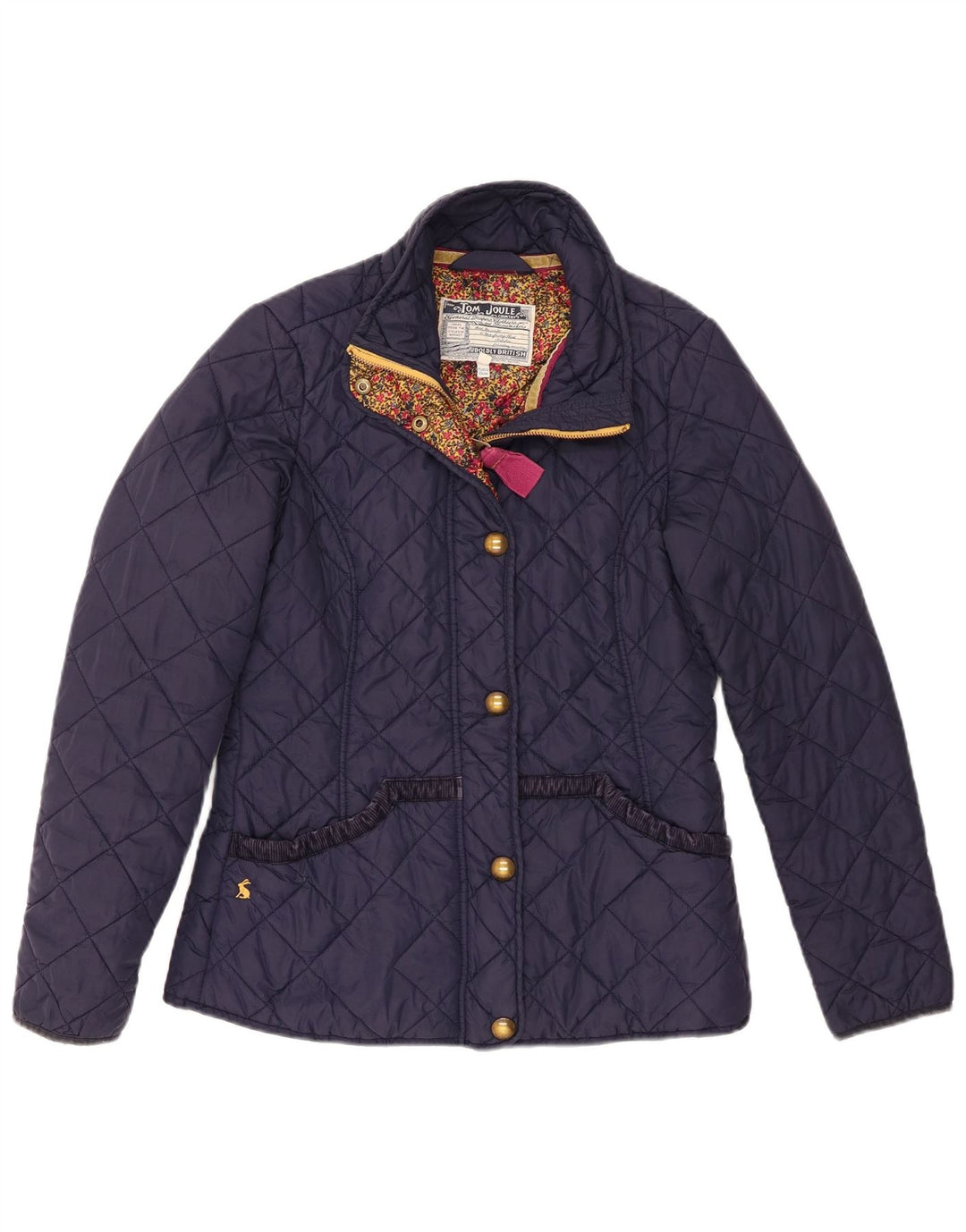 Женская стеганая куртка Tom Joule UK 12 Medium Navy Blue Полиамид