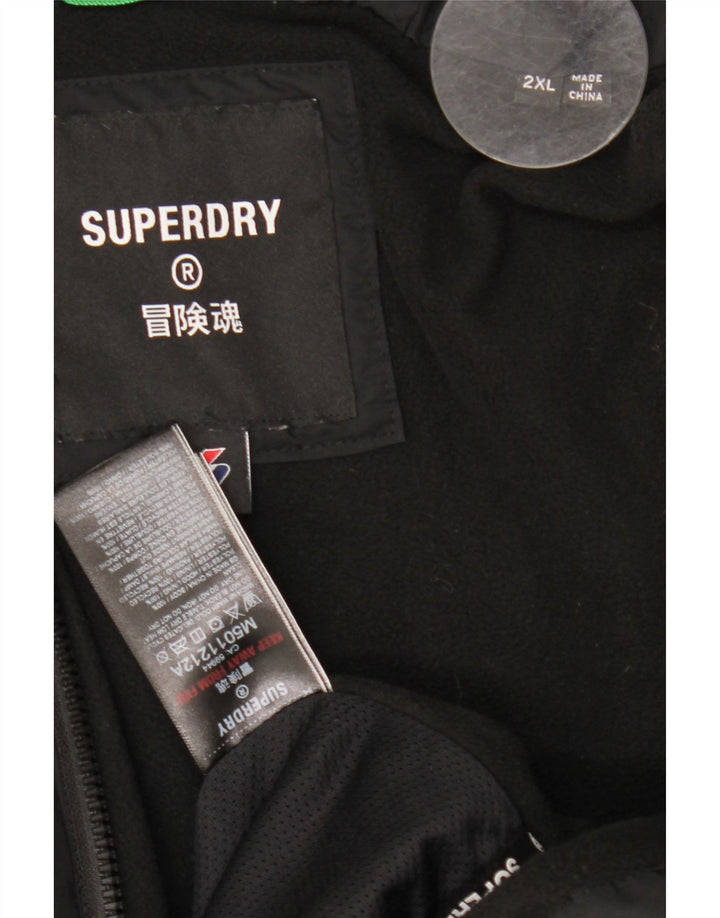 Мужская стеганая куртка Superdry UK 44 2XL, черный полиэстер