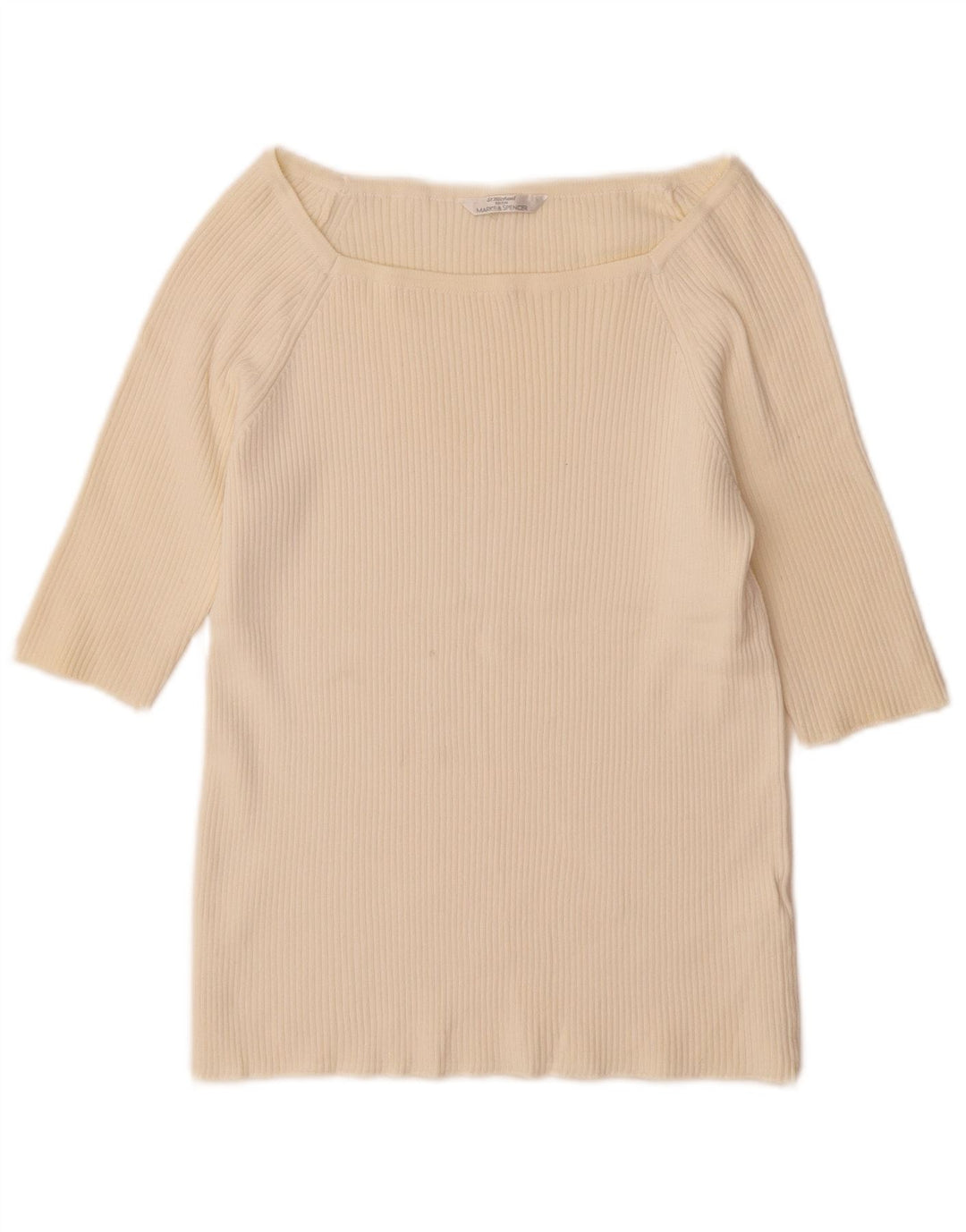 Женский джемпер с рукавом 3/4 Marks & Spencer, Великобритания 14, большой белый