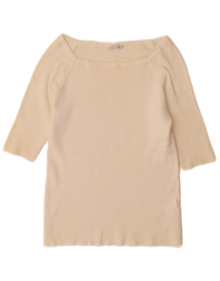 Женский джемпер с рукавом 3/4 Marks & Spencer, Великобритания 14, большой белый