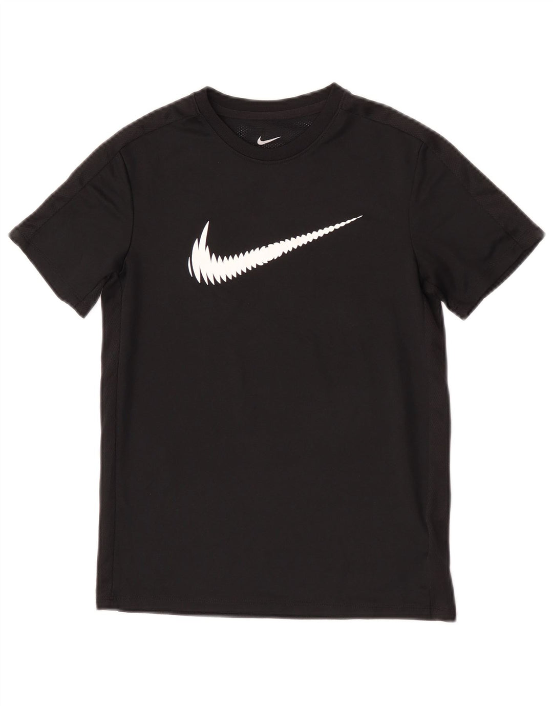 Футболка с рисунком Nike Dri Fit для мальчиков, топ 10–11 лет, средний черный полиэстер